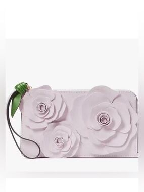 KATE SPADE FLORA FLOWER MEDIUM L-ZIP WRISTLET - NWT 💥💥